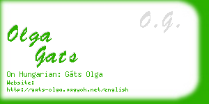 olga gats business card